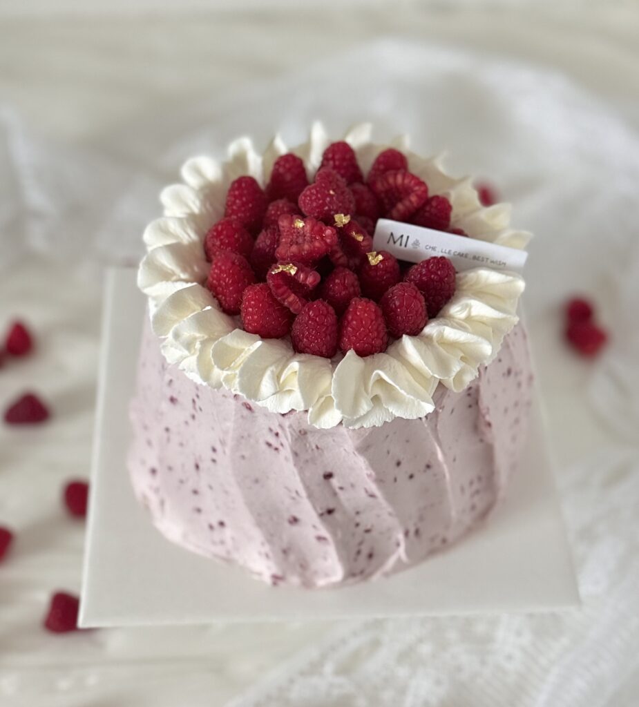 Raspberry Crepe cake