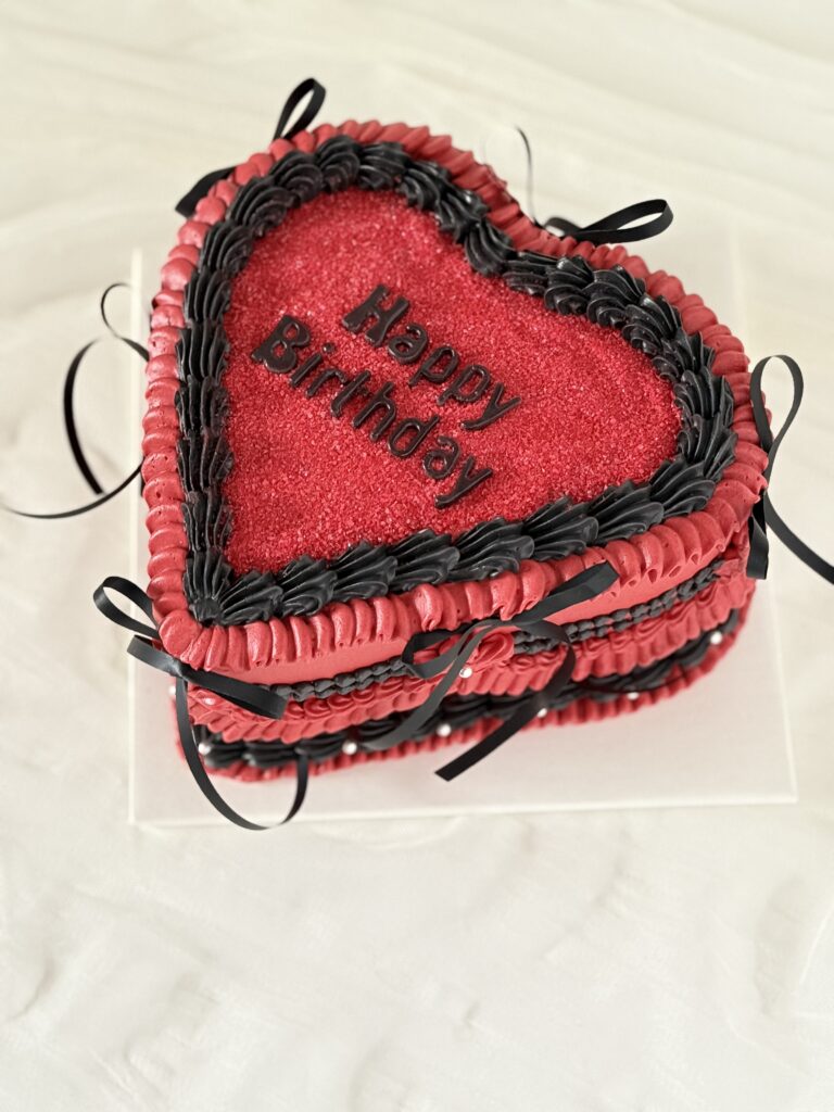 Heart Shape with Bow Cakes
